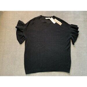 Do + Be Womens short Sleeve Black Mini Shift Dress Black Size Small